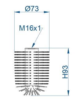 Щетка для ерша Azario RINA AZ-102 сменная